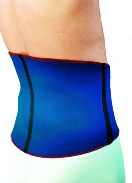 Rückansicht der TSM Rückenbandage Pro, blau