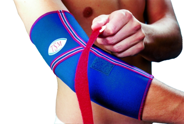TSM epi-san Ellenbogenbandage mit Druckspange, blau 3117 für laterale und mediale Epikondylitis